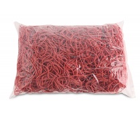 Gumki recepturki OFFICE PRODUCTS, średnica 50mm, 1,5x1,5mm, 60% kauczuku, 1000g, zgrzewka, czerwone