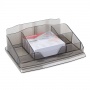 Plastic desk organiser OFFICE PRODUCTS, with notes, smoky