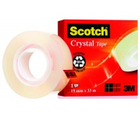 Taśma Scotch Crystal Clear w pudelku, 19mm x 33mm