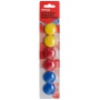 Display Magnets OFFICE PRODUCTS, round, diameter 30mm, 6pcs, blister, assorted colors