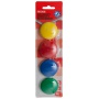 Display Magnets OFFICE PRODUCTS, round, diameter 40mm, 4pcs, blister, assorted colors