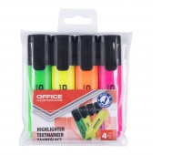Highlighter OFFICE PRODUCTS, 2-5 mm, 4 pcs, assorted colors