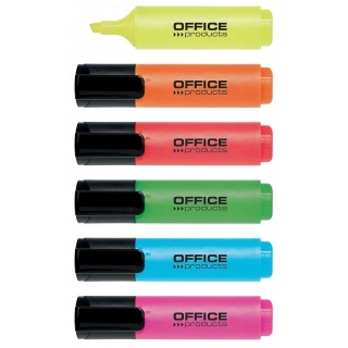 Highlighter OFFICE PRODUCTS, 2-5 mm, 6 pcs, assorted colors